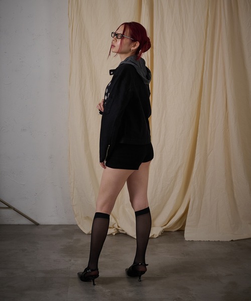 FTW(エフティダブリュー)の「EYELET COTTON BIKER JACKET(その他アウター・レディース・ブラック・MEDIUM/SMALL)」の9枚目の写真