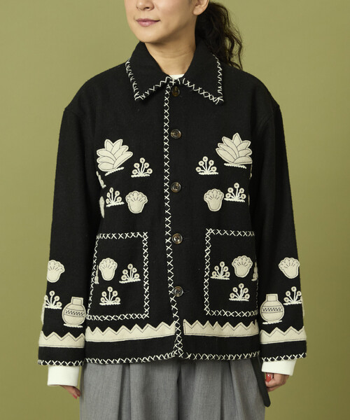 Freada（フリーダ）の「Freada/フリーダ インド刺繍 ウール メキシカン ジャケット（その他アウター・レディース・オフホワイト/ブラック・ONE SIZE）」の15枚目の写真
