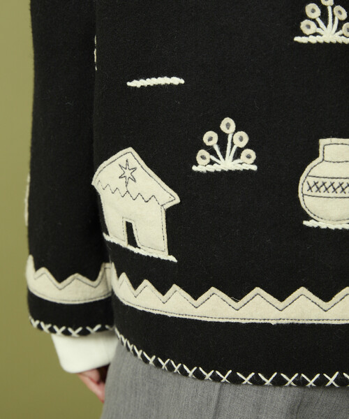 Freada（フリーダ）の「Freada/フリーダ インド刺繍 ウール メキシカン ジャケット（その他アウター・レディース・オフホワイト/ブラック・ONE SIZE）」の21枚目の写真