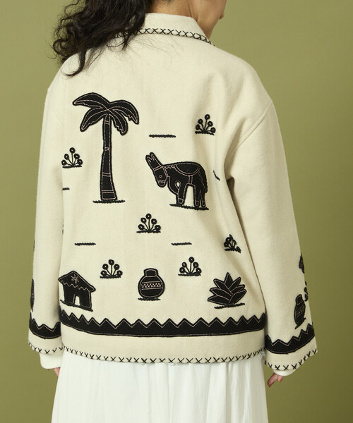 セール】Freada/フリーダ インド刺繍 ウール メキシカン ジャケット