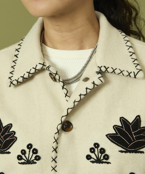 セール】Freada/フリーダ インド刺繍 ウール メキシカン ジャケット