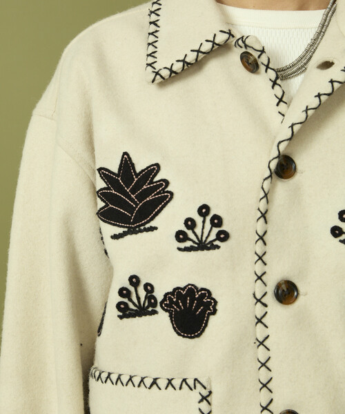 セール】Freada/フリーダ インド刺繍 ウール メキシカン ジャケット