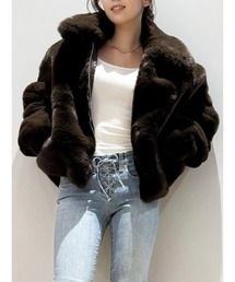 GAP | リサイクル リラックスフィット フェイクファージャケット(その他アウター)