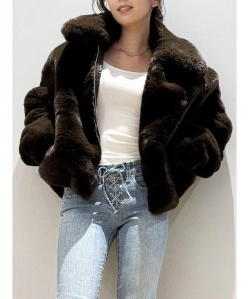 セール】リサイクル リラックスフィット フェイクファージャケット