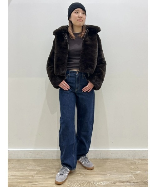 GAP リサイクルリラックスフィットファージャケット セール】リサイクル リラックスフィット フェイクファージャケット