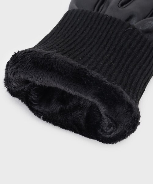 tk.TAKEO KIKUCHI（ティーケータケオキクチ）の「【本革】切替グローブ／スマホ対応（手袋・メンズ・ブラック系4/ブラック系3・00）」の5枚目の写真