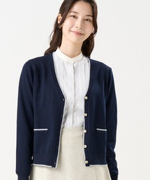 TOKYO SHIRTS | アンチピリング 配色Vネックカーディガン(カーディガン/ボレロ)