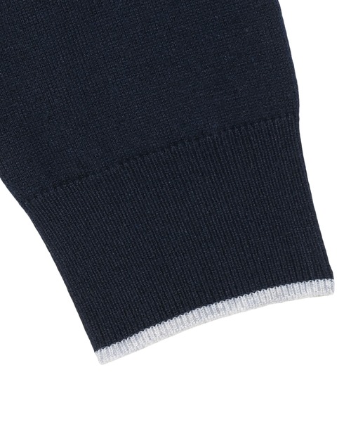 TOKYO SHIRTS（トウキョウシャツ）の「アンチピリング 配色Vネックカーディガン（カーディガン/ボレロ・レディース・ネイビー/ブラック・M/L/LL）」の11枚目の写真