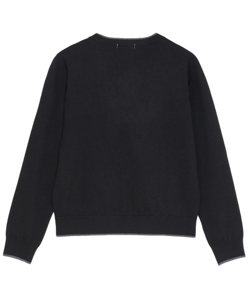 TOKYO SHIRTS（トウキョウシャツ）の「アンチピリング 配色Vネックカーディガン（カーディガン/ボレロ・レディース・ネイビー/ブラック・M/L/LL）」の4枚目の写真