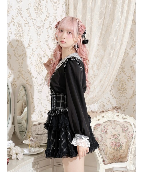 NOEMIE（ノエミー）の「メニーリボンデコルテレースブラウス（シャツ/ブラウス・レディース・ブラック/ピンク/A・M）」の18枚目の写真