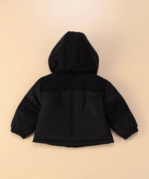 COMME CA ISM（コムサイズム）の「フード付き 中綿 ブルゾン (ベビーサイズ)（ブルゾン・キッズ・ブラック/ライトグレー・80-90cm）」の4枚目の写真