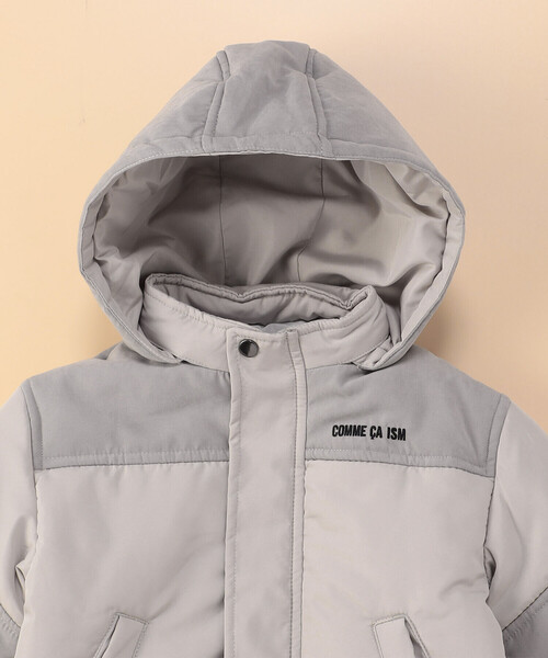 COMME CA ISM（コムサイズム）の「フード付き 中綿 ブルゾン (ベビーサイズ)（ブルゾン・キッズ・ブラック/ライトグレー・80-90cm）」の6枚目の写真