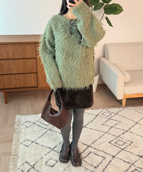 MUHET(ミュエータ)の「【set item】velour corduroy skirt & easy pants / ベロアコールスカート&イージーパンツセット(その他パンツ・レディース・ブラック/ブラウン・SMALL/LARGE/MEDIUM)」の18枚目の写真