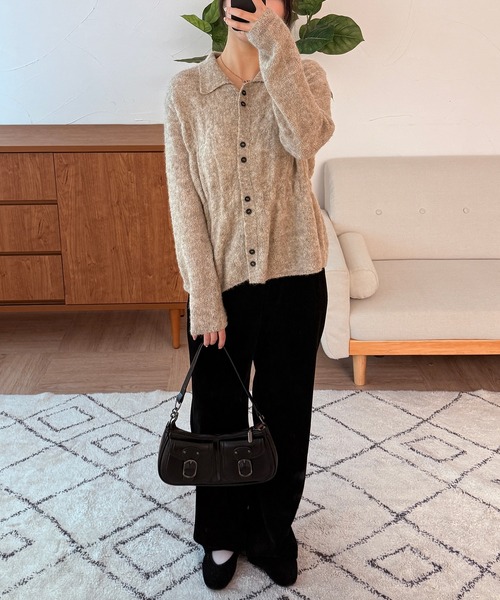 set item】velour corduroy skirt & easy pants / ベロアコール