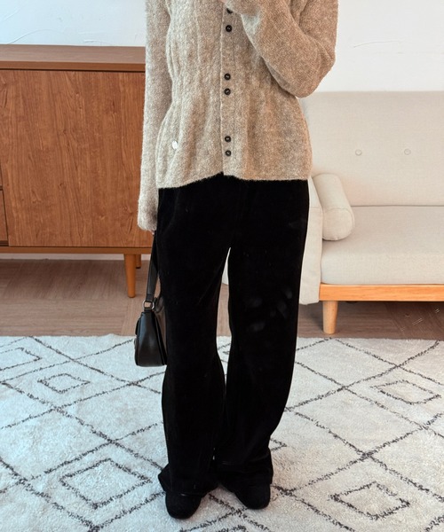 set item】velour corduroy skirt & easy pants / ベロアコール