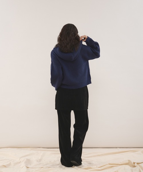 set item】velour corduroy skirt & easy pants / ベロアコール