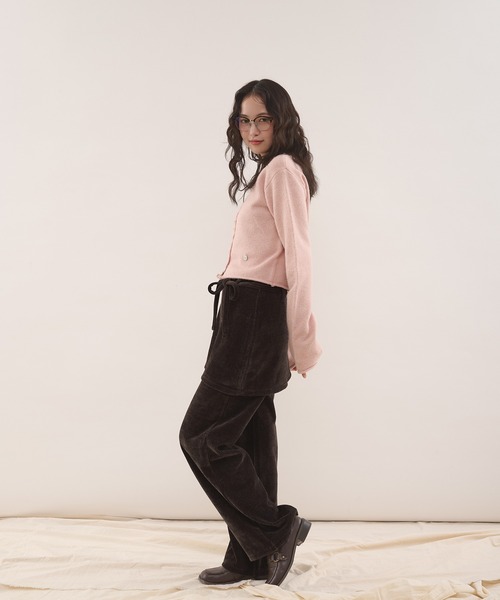 set item】velour corduroy skirt & easy pants / ベロアコール