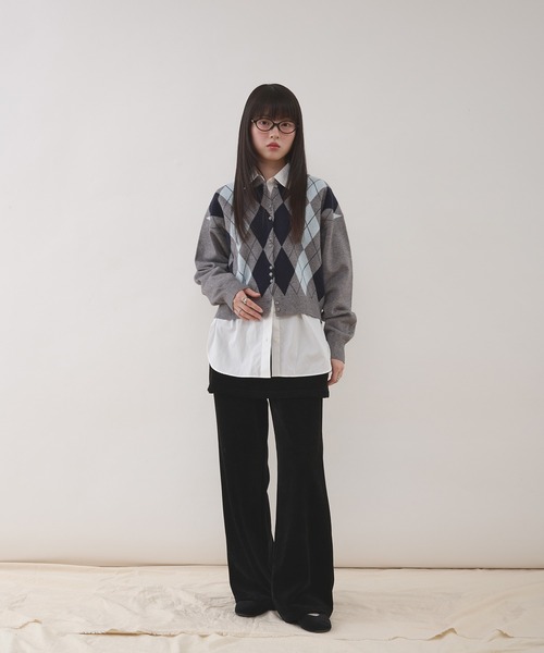 set item】velour corduroy skirt & easy pants / ベロアコール