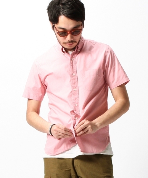 BEAMS PLUS（ビームスプラス）の「BEAMS PLUS / カラーブロード ボタンダウンシャツ（シャツ/ブラウス・メンズ・ネイビー/ロイヤルブルー/オリーブ/ピンク/ベージュ/オフホワイト・LARGE/SMALL/MEDIUM/X-LARGE/XX-LARGE/X-SMALL）」の10枚目の写真