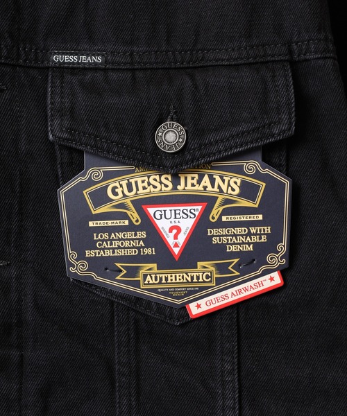 GUESS JEANS（ゲスジーンズ）の「GUESS JEANS GJ MENS OVERSIZE TRUCKER JACKET ゲス オーバーサイズ・デニム・トラッカー・ジャケット（デニムジャケット・メンズ・ブラック・XL/M/L）」の14枚目の写真