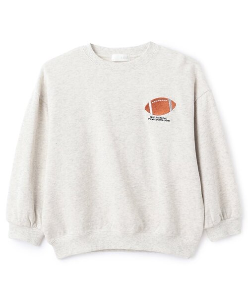 b・ROOM（ビールーム）の「【毛玉バイバイ裏毛】スポーツモチーフアソートスウェット（スウェット・キッズ・ブラック/ブルーグレー/オートミール/レンガ・150cm/130cm/140cm/110cm/120cm/100cm）」の5枚目の写真