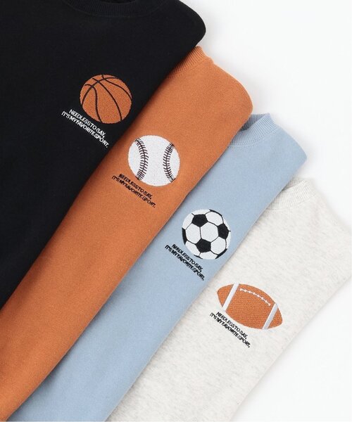 b・ROOM（ビールーム）の「【毛玉バイバイ裏毛】スポーツモチーフアソートスウェット（スウェット・キッズ・ブラック/ブルーグレー/オートミール/レンガ・150cm/130cm/140cm/110cm/120cm/100cm）」の16枚目の写真