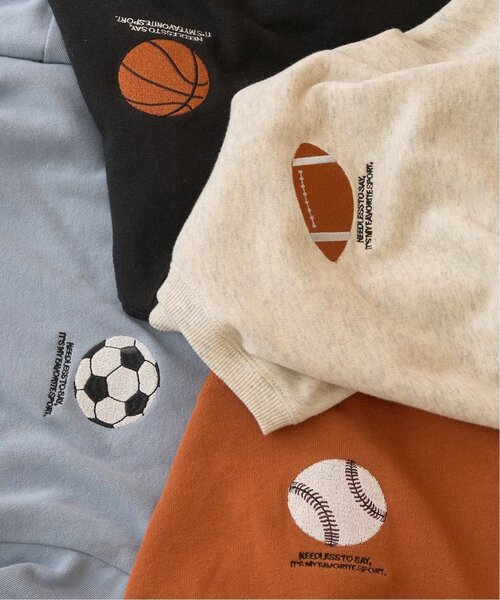 b・ROOM（ビールーム）の「【毛玉バイバイ裏毛】スポーツモチーフアソートスウェット（スウェット・キッズ・ブラック/ブルーグレー/オートミール/レンガ・150cm/130cm/140cm/110cm/120cm/100cm）」の20枚目の写真