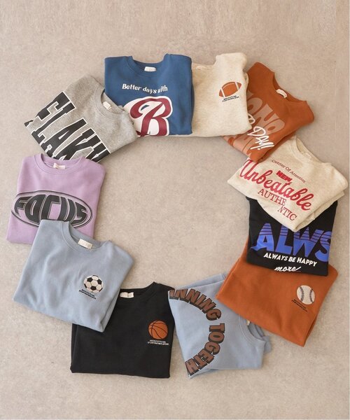 b・ROOM（ビールーム）の「【毛玉バイバイ裏毛】スポーツモチーフアソートスウェット（スウェット・キッズ・ブラック/ブルーグレー/オートミール/レンガ・150cm/130cm/140cm/110cm/120cm/100cm）」の21枚目の写真