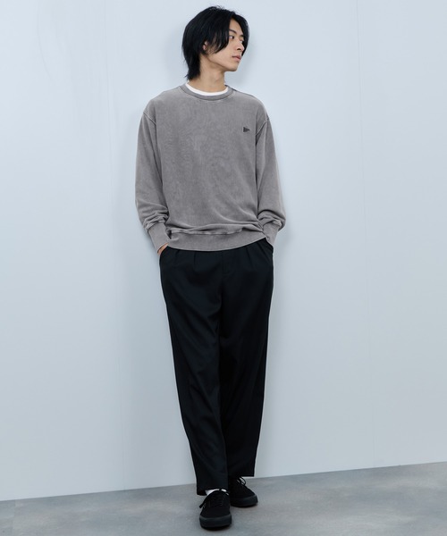NAVY(ネイビー)の「NAVY ヘビースウェイト ヴィンテージ加工 裏毛クルーネックスウェット(スウェット・メンズ・ブラウン/ネイビー/スミクロ/グレー・XL/L/M)」の11枚目の写真