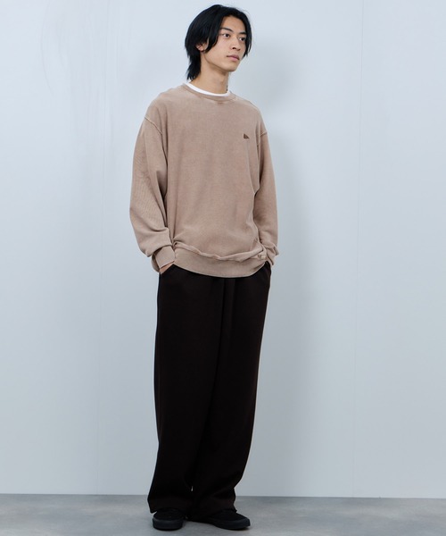 NAVY(ネイビー)の「NAVY ヘビースウェイト ヴィンテージ加工 裏毛クルーネックスウェット(スウェット・メンズ・ブラウン/ネイビー/スミクロ/グレー・XL/L/M)」の17枚目の写真