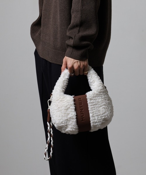 ハンター ショルダーバッグ ブークレ ミニクロスボディ 2WAY HUNTER（ハンター） ウエストポーチ ウエストバッグ ブークレ ミニ