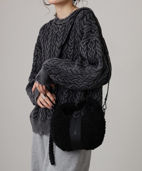 HUNTER ブークレ ミニ クロスボディ（ボディバッグ/ウエストポーチ