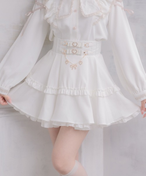 ROJITA（ロジータ）の「ウエストリボンデザインスカート（スカート・レディース・ピンク/ホワイト/ブラック・FREE）」の2枚目の写真