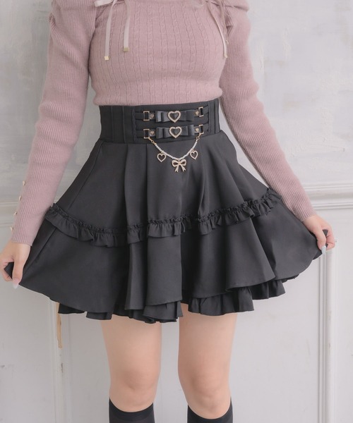 ROJITA（ロジータ）の「ウエストリボンデザインスカート（スカート・レディース・ピンク/ホワイト/ブラック・FREE）」の12枚目の写真