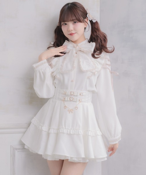 ROJITA（ロジータ）の「ウエストリボンデザインスカート（スカート・レディース・ピンク/ホワイト/ブラック・FREE）」の9枚目の写真