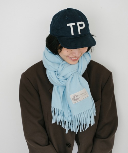 THEATRE PRODUCTS(シアタープロダクツ)の「THEATRE PRODUCTS シンボルマークタグストール(ストール/ショール・レディース・ブラック/サックスブルー/グレイッシュベージュ・FREE)」の4枚目の写真