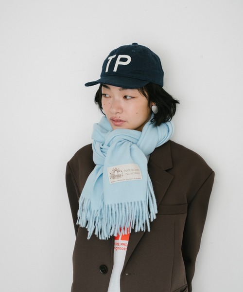 THEATRE PRODUCTS(シアタープロダクツ)の「THEATRE PRODUCTS シンボルマークタグストール(ストール/ショール・レディース・ブラック/サックスブルー/グレイッシュベージュ・FREE)」の5枚目の写真
