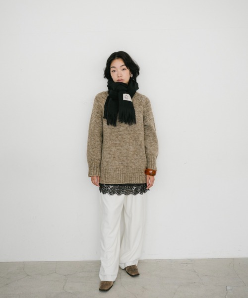 THEATRE PRODUCTS(シアタープロダクツ)の「THEATRE PRODUCTS シンボルマークタグストール(ストール/ショール・レディース・ブラック/サックスブルー/グレイッシュベージュ・FREE)」の18枚目の写真