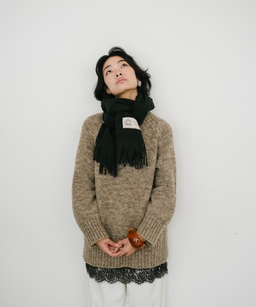 THEATRE PRODUCTS(シアタープロダクツ)の「THEATRE PRODUCTS シンボルマークタグストール(ストール/ショール・レディース・ブラック/サックスブルー/グレイッシュベージュ・FREE)」の20枚目の写真