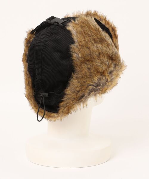 SPINNS(スピンズ)の「2WAYコーデュロイフライトキャップ/防寒/耳当て付き/アビエーター棒/ユニセックス(キャップ・メンズ・ホワイト/ブラック/ピンク・ONESIZE)」の4枚目の写真