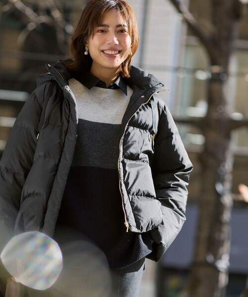 ウールカシミヤ カラーブロック チュニック ニット（ニット/セーター