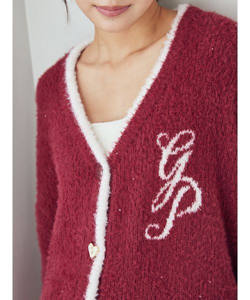 セール】ラメフェザーカーディガン（ルームウェア/パジャマ）｜gelato