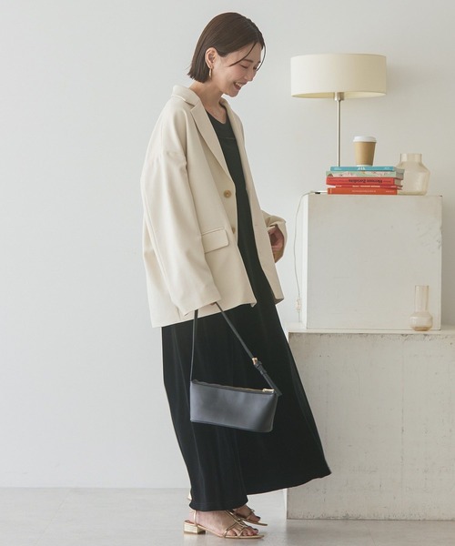 AMERICAN HOLIC(アメリカンホリック)の「BIGサイズテーラージャケット(テーラードジャケット・レディース・アイボリー/ブラウン・FREE)」の6枚目の写真