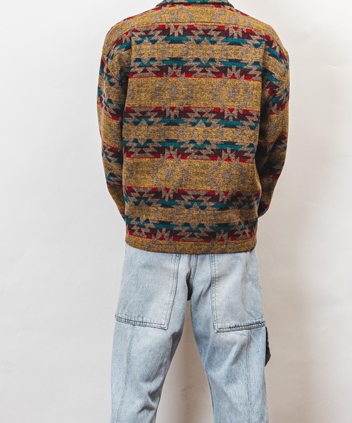 Healthknit Product(ヘルスニットプロダクト)の「Healthknit Product ヘルスニットプロダクト コヨーテ 刺繍 オルテガ柄 ジャケット(GW)(その他アウター・メンズ・ブラック/ブラウン・L/M/XL)」の18枚目の写真