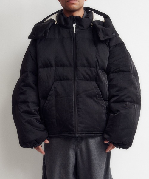 DIGAWEL(ディガウェル)の「Hoodie puffer jacket(F/CE.×DIGAWEL)(ダウンジャケット/コート・メンズ・グリーン/ブラック・2(M))」の5枚目の写真