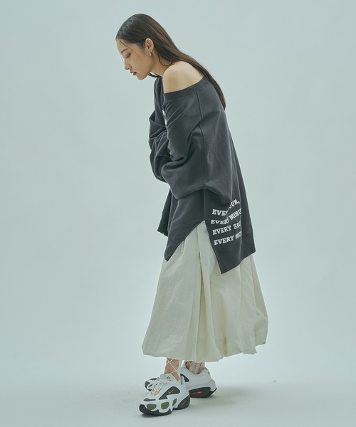 ROSE BUD(ローズバッド)の「BALLOON SKIRT(スカート・レディース・ホワイト/チャコールグレー・ONE SIZE)」の7枚目の写真