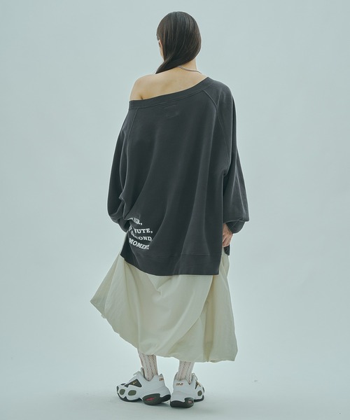 ROSE BUD(ローズバッド)の「BALLOON SKIRT(スカート・レディース・ホワイト/チャコールグレー・ONE SIZE)」の8枚目の写真