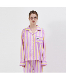 FOLI（ポリー）の「(ユニセックス) フレンチライラックパジャマシャツ（ルームウェア/パジャマ）」