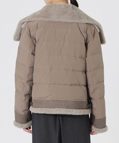 LOVELESS（ラブレス）の「ファーコンビライダースダウン（ブルゾン・レディース・ベージュ系その他4/オフホワイト/ブラック・34/36）」の15枚目の写真