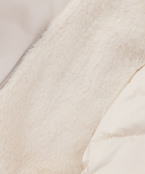 LOVELESS（ラブレス）の「ファーコンビライダースダウン（ブルゾン・レディース・ベージュ系その他4/オフホワイト/ブラック・34/36）」の19枚目の写真